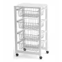 ARIT-515-WH Küchenwagen mit Edelstahl-Arbeitsplatte, Weiß