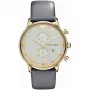 ARMANI AR0386 Herren Classic Quarz Analog Uhr 40mm Silbernes Zifferblatt Braunes Lederarmband