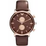 ARMANI AR0387 Herren-Quarz-Chronograph Uhr 42mm schwarzes Zifferblatt Lederarmband