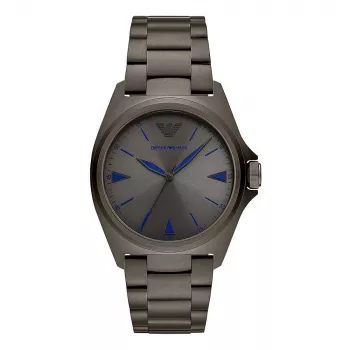ARMANI AR11381 Herren Quarz Analog Uhr 40mm Edelstahl Blaues Zifferblatt