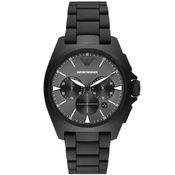 ARMANI AR11412 Herren-Chronographuhr aus Edelstahl, 42 mm, blaues Zifferblatt