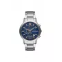 Armani AR11458 Herren-Quarzarmbanduhr mit blauem Zifferblatt und Edelstahlarmband, 43 mm