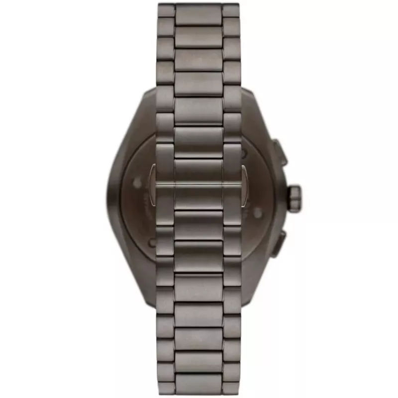 ARMANI AR11481 Herren Luigi Chronograph Quarzuhr 43mm schwarzes Zifferblatt schwarzes Lederarmband