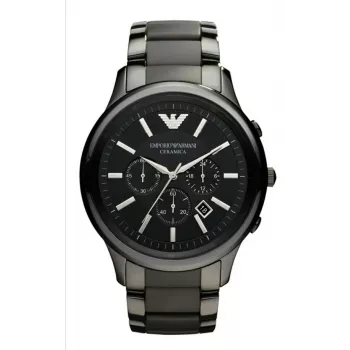 Armani AR1452 Herren Keramik Chronograph Uhr 43mm Schwarz