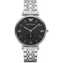 ARMANI AR1676 Herren Analog Quarzuhr 40mm schwarzes Zifferblatt Lederarmband