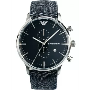 ARMANI AR1690 Herren Analog Quarzuhr 43mm Edelstahl Schwarzes Zifferblatt