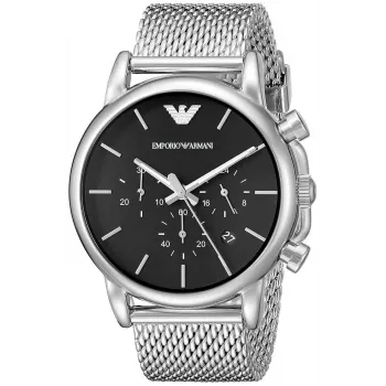 ARMANI AR1811 Herren Analog Quarzuhr 41mm Edelstahl Schwarzes Zifferblatt