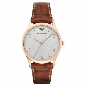 ARMANI AR1866 Herren Renato Quarz Analog Uhr 40mm Edelstahl Schwarzes Zifferblatt