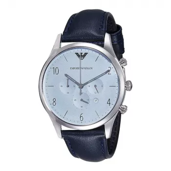 Armani AR1889 Herren-Chronograph Uhr 42mm Edelstahl Schwarzes Zifferblatt
