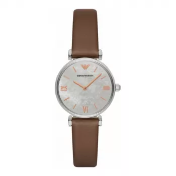 ARMANI AR1988 Damen Quarz Analog Uhr 32mm Edelstahl Mesh Armband Roségold