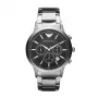 ARMANI AR2434 Herren-Chronograph Uhr mit blauem Zifferblatt und Edelstahlarmband 43mm