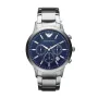 ARMANI AR2448 Herren Quarz-Chronograph Uhr 43mm Edelstahl Blaues Zifferblatt