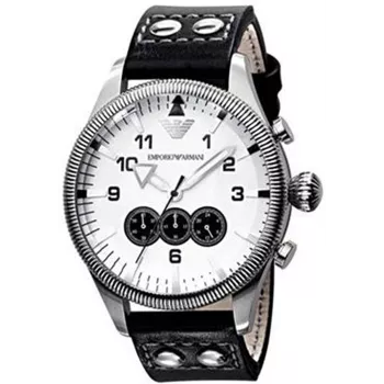 ARMANI AR5836 Herren-Chronograph Uhr 44mm Edelstahl Braun/Roségold