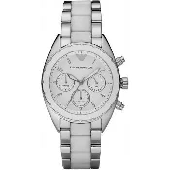 Armani AR5940 Damen-Quarz-Chronograph-Uhr 42mm Roségold Edelstahl