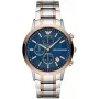 ARMANI AR80025 Herren Quarz Chronograph Uhr 43mm Edelstahl Blaues Zifferblatt