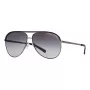 ARMANI EXCHANGE AX2002-60992V Unisex Sonnenbrille - Matt schwarzer Metallrahmen mit dunkelgrauen verspiegelten Silberlinsen
