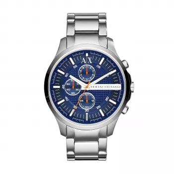 ARMANI EXCHANGE AX2155 Herren Analog Quarzuhr 46mm Edelstahl Schwarzes Zifferblatt