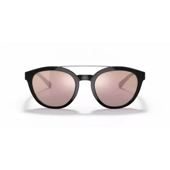 ARMANI EXCHANGE AX4118S81586X Unisex Rechteckige Sonnenbrille Matt Schwarz Dunkelgrau Spiegel Silber 54mm