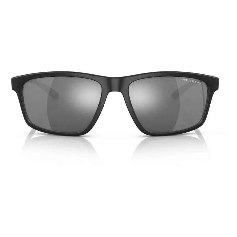 ARMANI EXCHANGE AX4122S80786G Herren-Sonnenbrille, Schwarz, Rechteckig, 59 mm Glas, 100 % UV400-Schutz