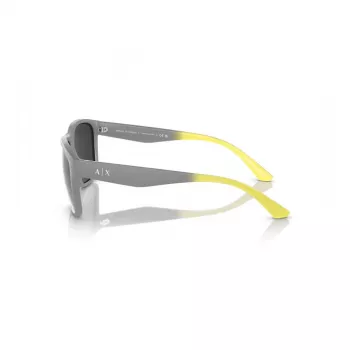 Armani Exchange AX4135S81806G Sonnenbrille Herren Square Matt Schwarz Dunkelgrau Spiegel Silber 59mm