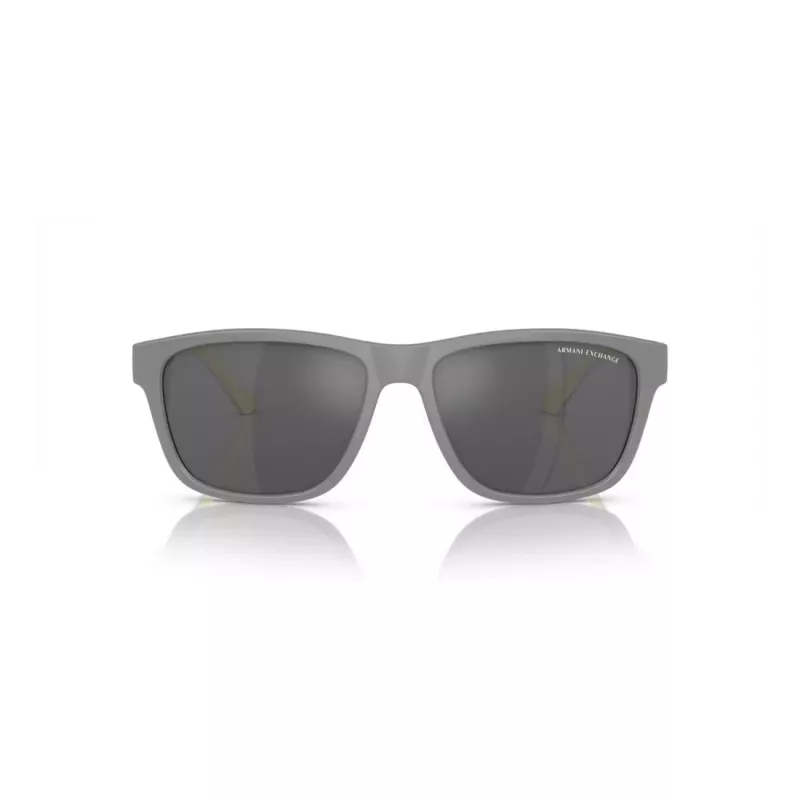 Armani Exchange AX4135S81806G Sonnenbrille Herren Square Matt Schwarz Dunkelgrau Spiegel Silber 59mm