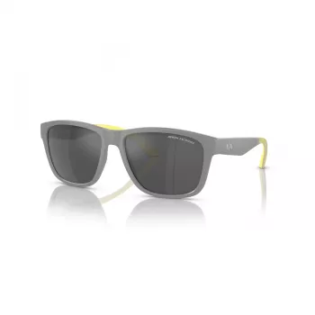 Armani Exchange AX4135S81806G Sonnenbrille Herren Square Matt Schwarz Dunkelgrau Spiegel Silber 59mm