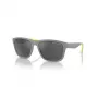 Armani Exchange AX4135S81806G Sonnenbrille Herren Square Matt Schwarz Dunkelgrau Spiegel Silber 59mm