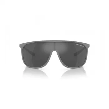 Armani Exchange AX4137SU81806 Herren eckige Sonnenbrille - Matt schwarzer Rahmen, dunkelgraue Gläser