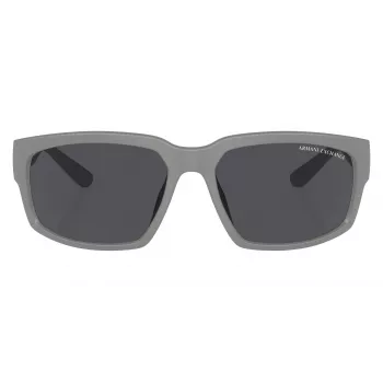 Armani Exchange AX4142SU81808 Herren-Sonnenbrille Matt Schwarz Dunkelgrau Rechteckig