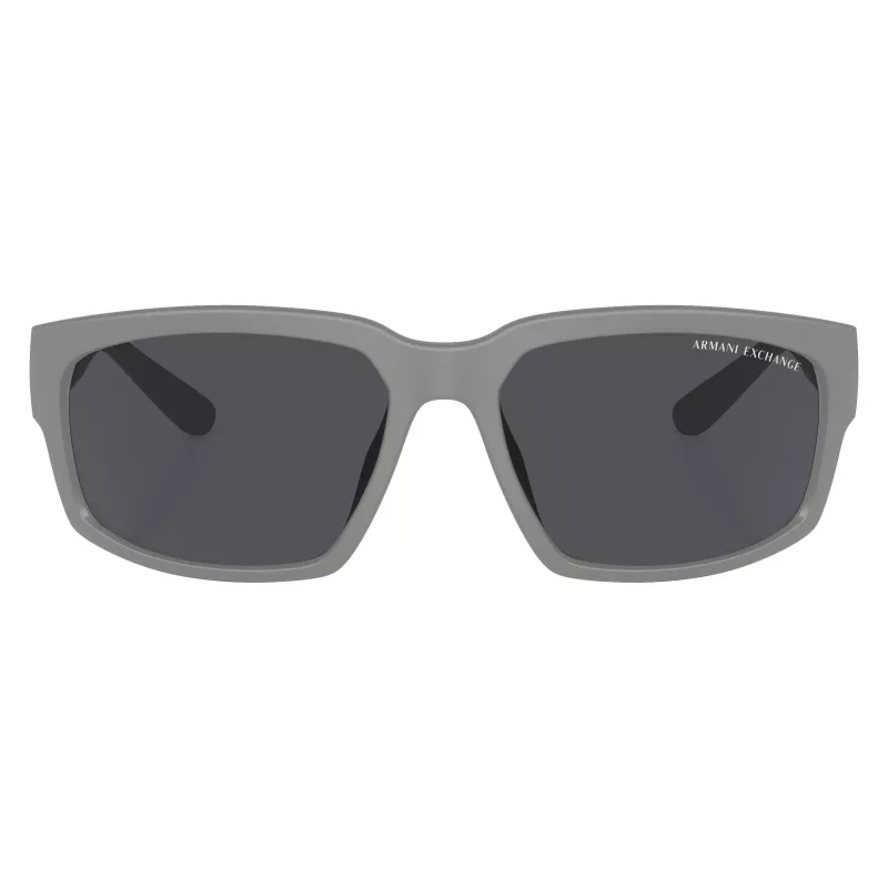 Armani Exchange AX4142SU81808 Herren-Sonnenbrille Matt Schwarz Dunkelgrau Rechteckig