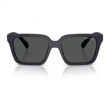 Armani Exchange AX4147S 610587 Herren-Sonnenbrille - Matt Schwarzer Rahmen, Dunkelgraue Gläser, 56 mm