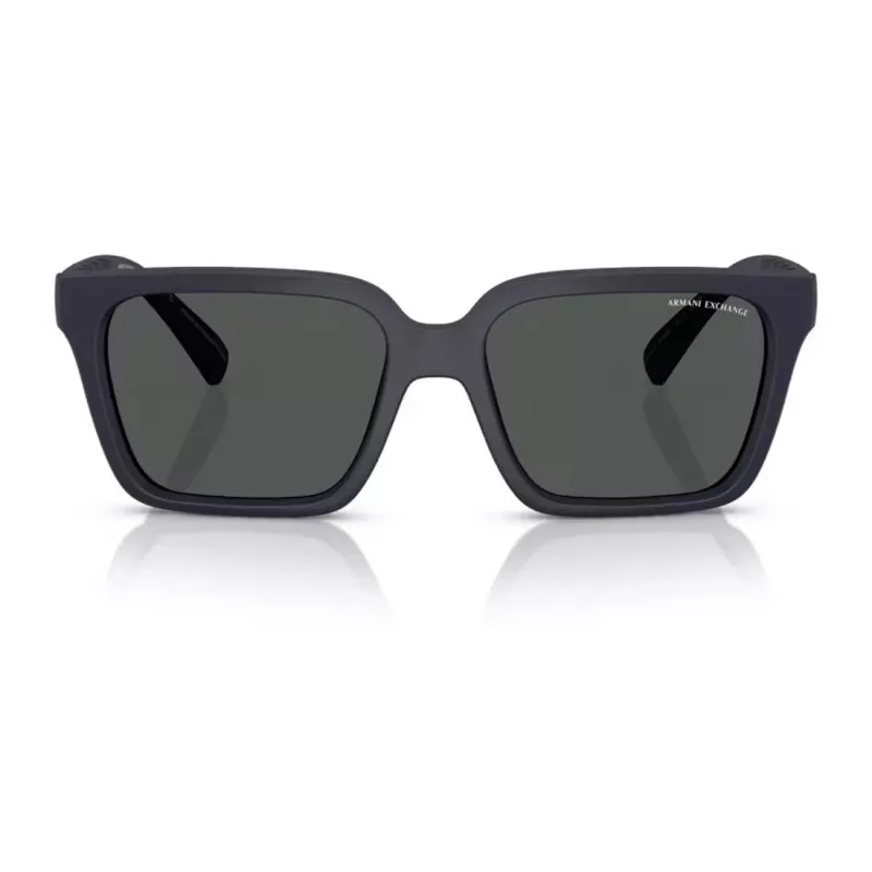 Armani Exchange AX4147S 610587 Herren-Sonnenbrille - Matt Schwarzer Rahmen, Dunkelgraue Gläser, 56 mm