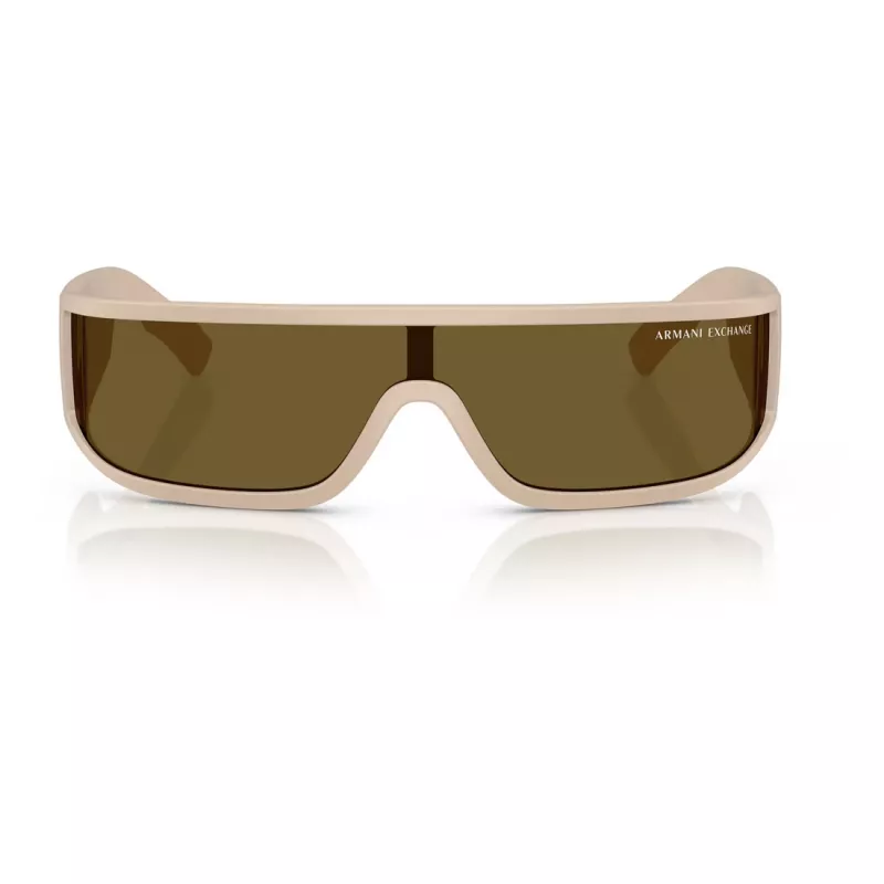 Armani Exchange AX4153SU83617 Unisex Sonnenbrille - Schwarzer Rahmen, Graue Gläser, Shield/Mask, 140 mm Glasbreite