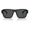 Armani Exchange AX4154SU83737 Herren-Rechteck-Sonnenbrille - Schwarzer Propionat-Rahmen, graue Polycarbonat-Gläser, UV400-Schutz