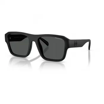 Armani Exchange AX4154SU83737 Herren-Rechteck-Sonnenbrille - Schwarzer Propionat-Rahmen, graue Polycarbonat-Gläser, UV400-Schutz