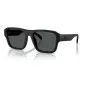Armani Exchange AX4154SU83737 Herren-Rechteck-Sonnenbrille - Schwarzer Propionat-Rahmen, graue Polycarbonat-Gläser, UV400-Schutz