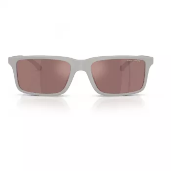 Armani Exchange AX4157SU83786 Herren Rechteck-Sonnenbrille - Matt Schwarzer Rahmen Graue Gläser