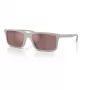Armani Exchange AX4157SU83786 Herren Rechteck-Sonnenbrille - Matt Schwarzer Rahmen Graue Gläser
