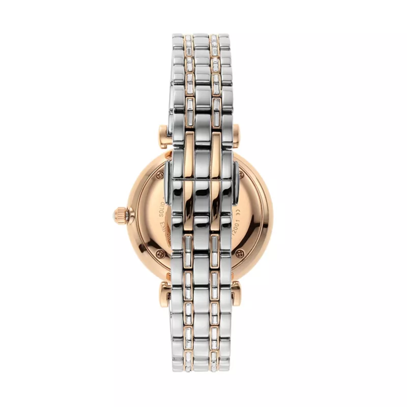 ARMANI Gianni T-Bar Damenuhr AR11293 – 32mm Edelstahl Quarz Silbernes Zifferblatt