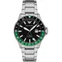 ARMANI Man AR11589 Herren Analog Quarz Uhr 42mm blaues Zifferblatt Silber Edelstahl