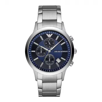 Armani Herren-Chronograph AR11164, 43 mm, Edelstahl, schwarzes Zifferblatt
