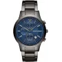 Armani Herren-Chronograph Armbanduhr AR11215 Edelstahl 43mm schwarzes Zifferblatt