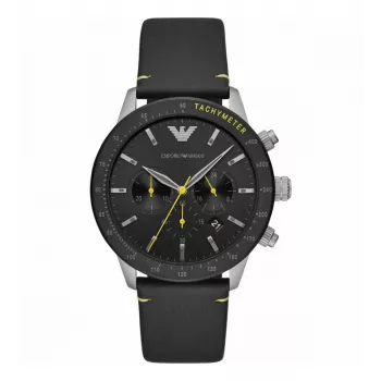 Armani Herren AR11325 Luigi Chronograph Quarzuhr 44 mm Edelstahl Blaues Zifferblatt