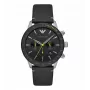 Armani Herren AR11325 Luigi Chronograph Quarzuhr 44 mm Edelstahl Blaues Zifferblatt