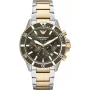 Armani Herrenuhr AR11361 42mm Edelstahl Mesh Schwarz Zifferblatt Chronograph