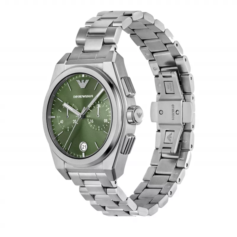 Armani Herren Armbanduhr AR11640 Edelstahl Chronograph, 43mm