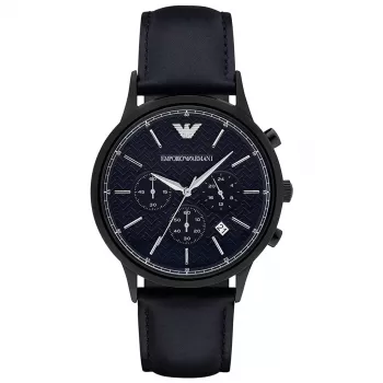 ARMANI Herren Chronograph Uhr AR2481 43mm Edelstahl Blaues Zifferblatt