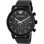 ARMANI Herren Classic AR1968 Quarzuhr 46mm Edelstahl Blaues Zifferblatt