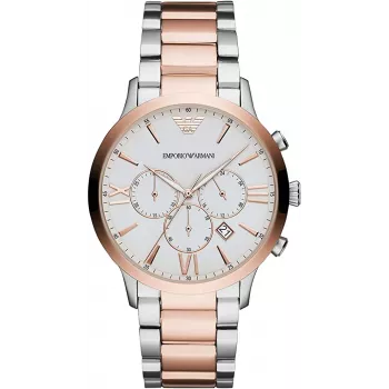 Armani Herren-Luigi-Quarzuhr AR11209 43mm Edelstahl schwarzes Zifferblatt