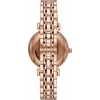 ARMANI Damen AR11244 Gianni T-Bar Quarz Analog Uhr 32mm Roségold-Edelstahl